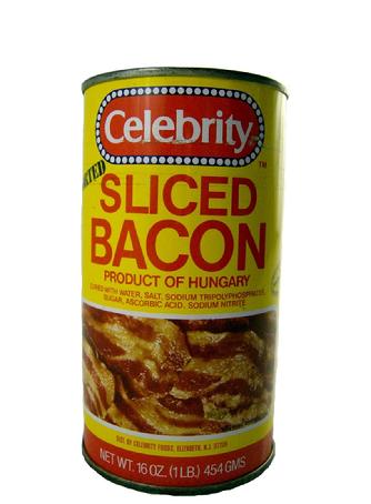  Celebrity on Canned Bacon Made By Celebrity Foods In Hungary